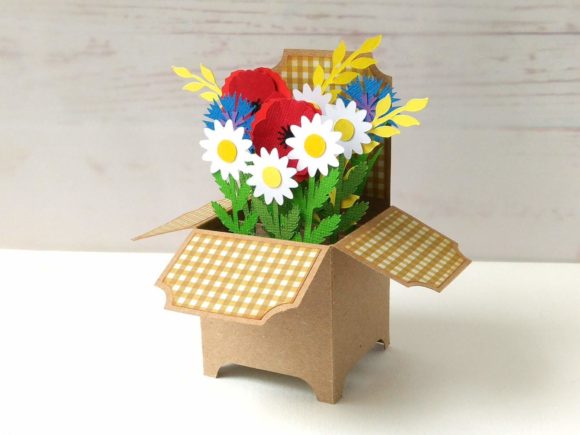 3D SVG Cornfield Box Card for Birthdays