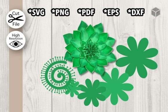 3D SVG Paper Flowers for Creative Design