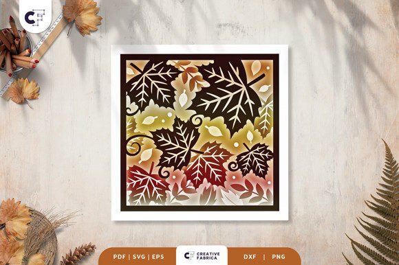 Autumn Leaves 3D SVG for Fall Crafting