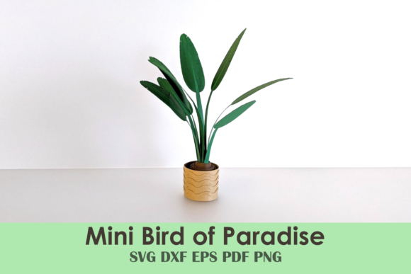 Bird of Paradise Mini Plant Template
