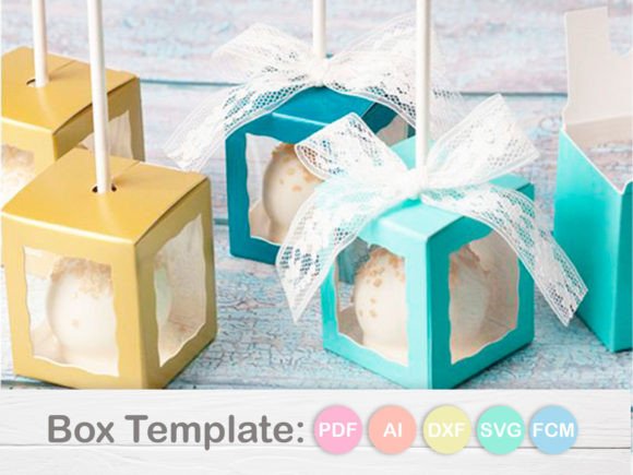 Cake Pop Box Template 3D SVG Shapes