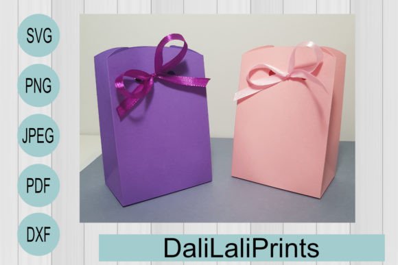 Cutie Gift Bag Box Template 3D SVG Shapes