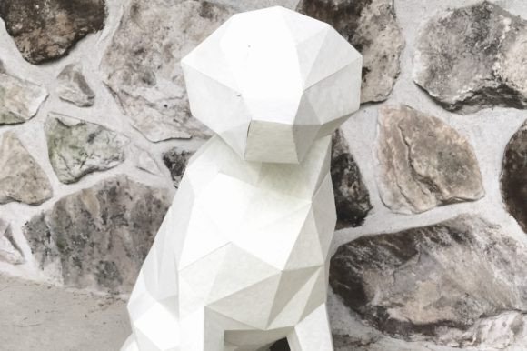 Labrador Paper Sculpture 3D SVG Animals