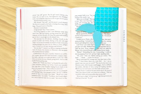 Mermaid Tail Corner Bookmark SVG