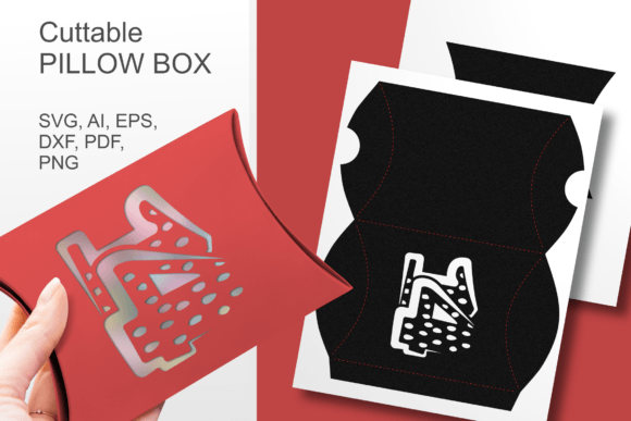 Number 14 Pillow Favor Box Template SVG