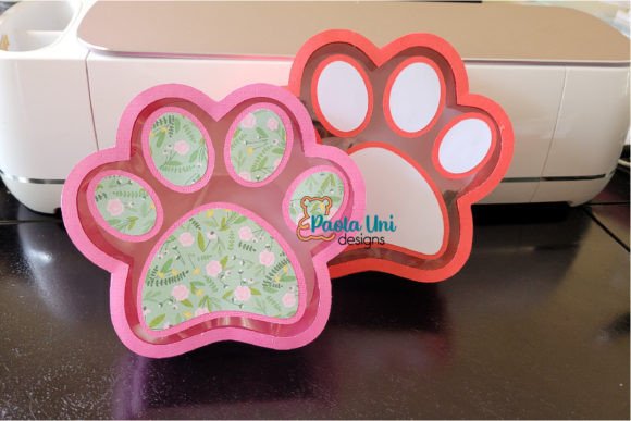 Paw Print Box SVG 3D Shapes