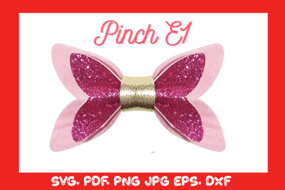 Pinch Hairbow Template SVG, PDF PF1