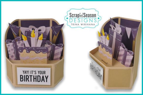 Popup Stage Card - Party Cake