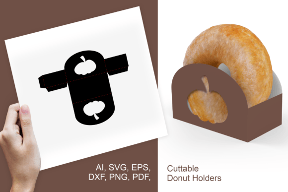 Pumpkin Cuttable Donut Holder Template