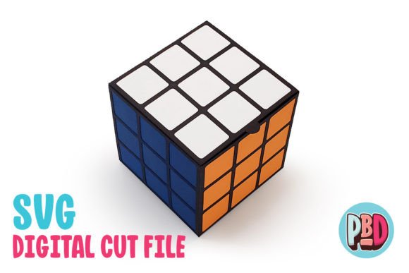 Puzzle Cube Gift Box 3D SVG Paper Sculptures