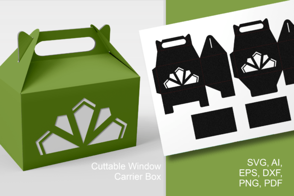 Pyramidal Window Gable Box Template 3D SVG Shapes