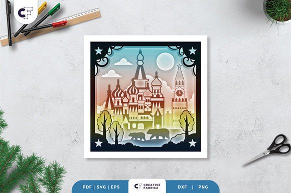Saint Basils Cathedral Moscow 3D SVG