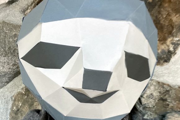 Sloth Paper Mask 3D SVG