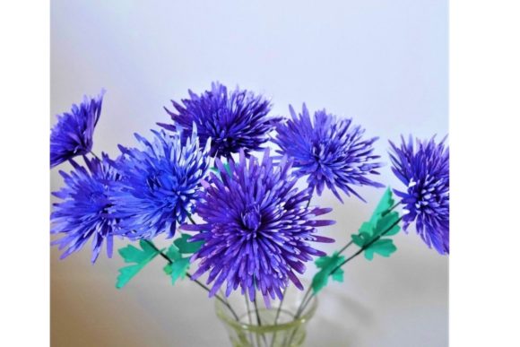 Spider Spray Mum Paper Flower Templates