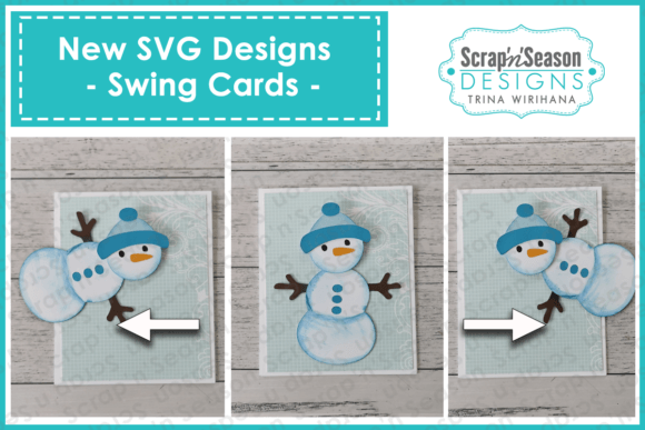 Swing Card - Snowman 3D SVG Shapes