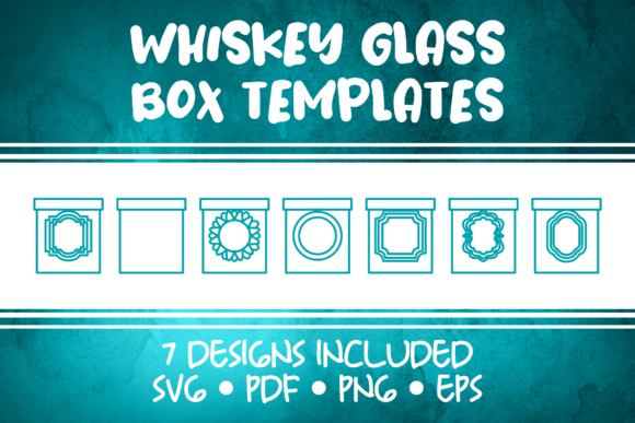 Whiskey Glass Box Template 3D SVG Gift Boxes